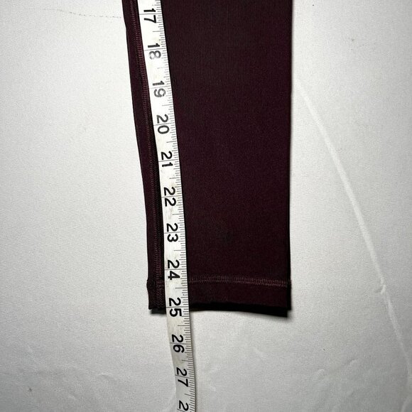 Glyder Womans Small High Waist Pure Legging in Burgundy/Plum Athleisure Comfort - Picture 6 of 7